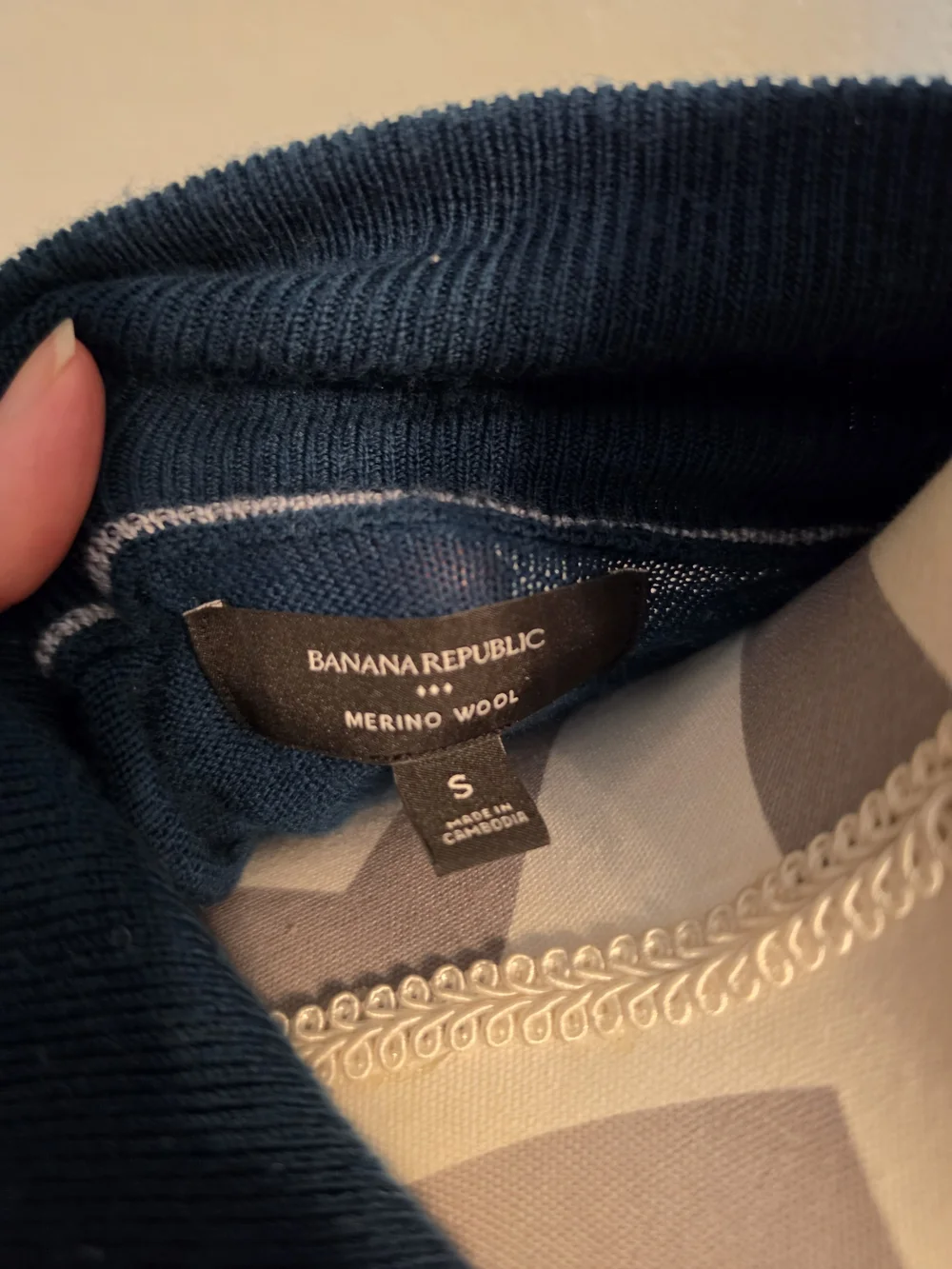 Banana Republic Dark Teal Zip-Neck Men's Sweater